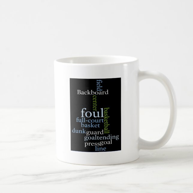 Slam Dunk of Words: Basketballspiel der Champions Kaffeetasse (Rechts)