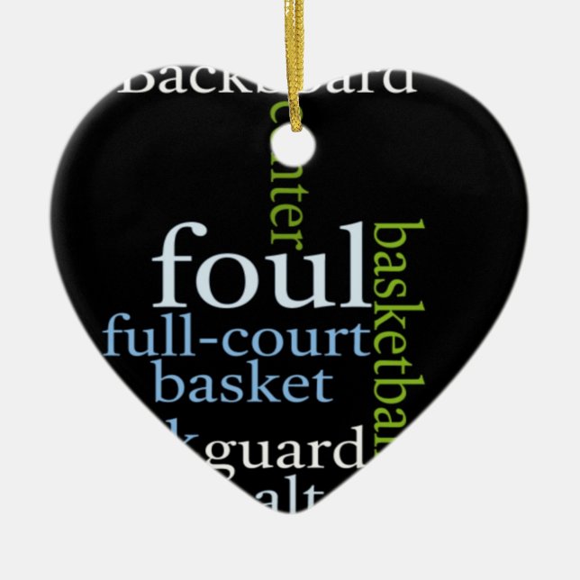 Slam Dunk of Words: Basketballspiel der Champions Keramik Ornament (Vorne)