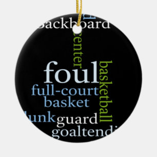 Slam Dunk of Words: Basketballspiel der Champions Keramik Ornament