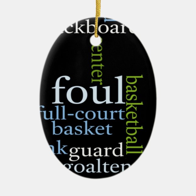 Slam Dunk of Words: Basketballspiel der Champions Keramikornament (Vorne)