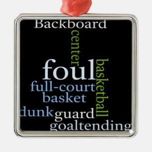 Slam Dunk of Words: Basketballspiel der Champions Ornament Aus Metall