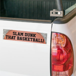 Slam Dunk que Basketball Fun Bumper Sticker
