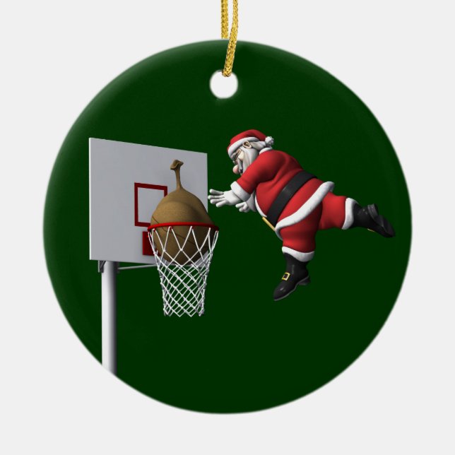 Slam Dunk Santa Claus Keramikornament (Vorne)