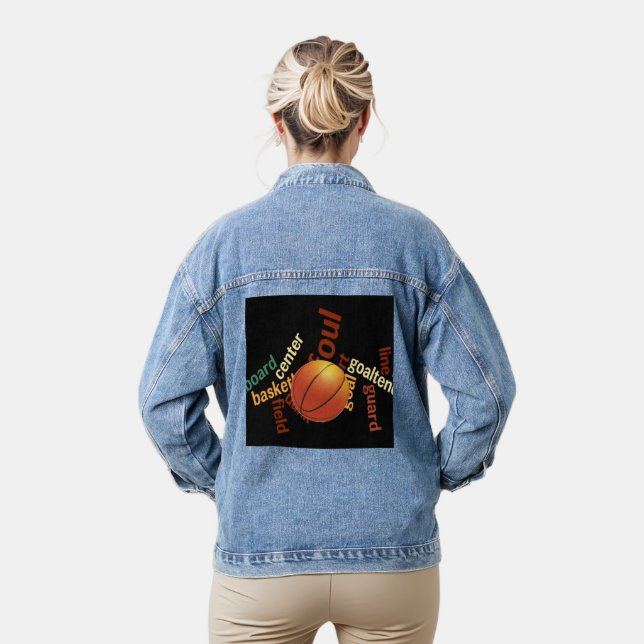 Slam Dunk Style: Basketball Inspiriert Denim Jacke (Modell)