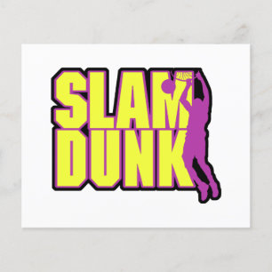 Slam dunk Text gelb und lila