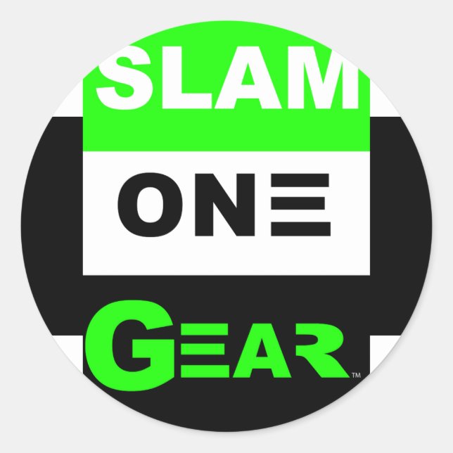SLAM ONE GEAR Green Sticker (Vorderseite)