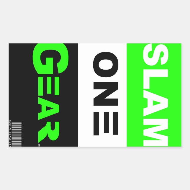 SLAM ONE GEAR Green Sticker (Vorderseite)
