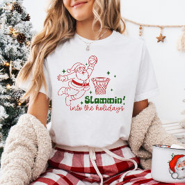 Slammin’ Into the Holidays Basketball Christmas T-Shirt