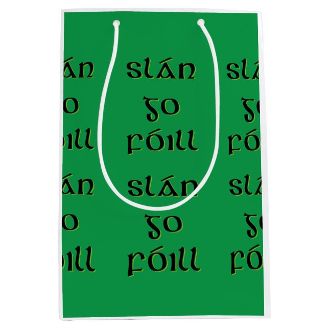 Slán Go Fóill Mittlere Geschenktüte (Vorderseite)