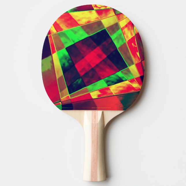 Slanted colored rectangles and squares tischtennis schläger (Vorderseite)