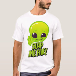 SLAP MIR FÜNF! Aliens grünes, fröhliches Lächeln T-Shirt