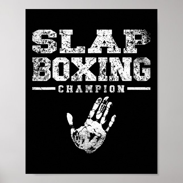Slapboxing Slap Boxing Sparring Fighting Sport Poster (Vorne)