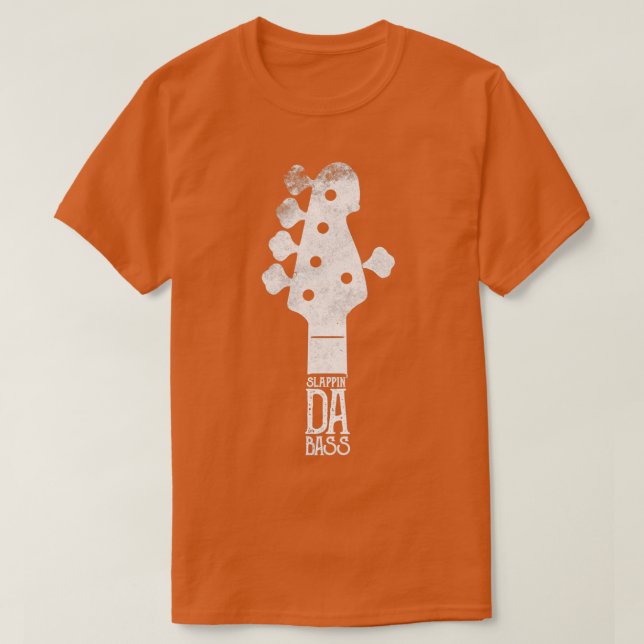 Slappin Da Bass Guitar Player Design 6 T-Shirt (Design vorne)