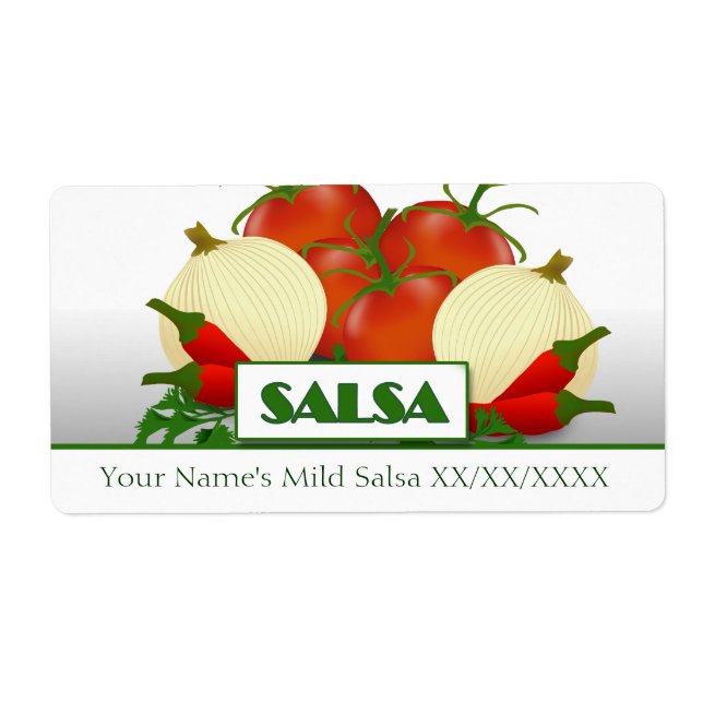 Slasa hält Canning Label (Vorne)