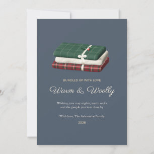 Slate-Blanket-Stapel-Familien-Weihnachtskarte Einladung