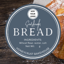 Slate Blau Grau Bäckerei Sauerteig Brot Aufkleber
