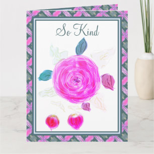 Slate Blue Flower Danke Karte