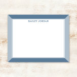 Slate Blue Men's 2-Tone Beruflich Stationery Mitteilungskarte<br><div class="desc">Dieses Design verfügt über einen zweifarbigen Rahmen mit Platz für einen Namen. Klicken Sie auf die Schaltfläche Anpassen, wenn Sie die Bilder verschieben/skalieren und den Text weiter verändern möchten! Variationen dieses Designs, zusätzliche Farben sowie koordinierende Produkte sind in unserem Shop, zazzle.com/store/doodlelulu verfügbar. Kontaktieren Sie uns, wenn Sie dieses Design für...</div>