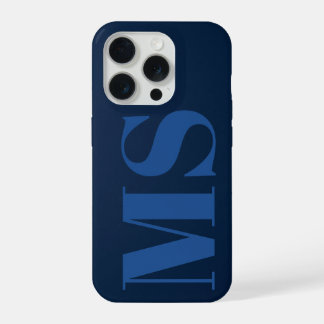 Slate Blue Minimal Monogram Case-Mate iPhone-Hülle iPhone 15 Pro Hülle