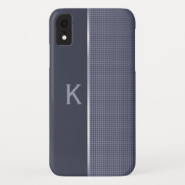 Slate Blue Mit Monogramm iPhone XS Case