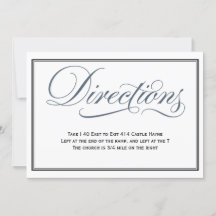 Slate Blue Script Wedding Directors Enclosure