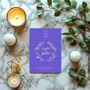 Slate Blue & Silver Diamond Save the Date Hochzeit Einladung