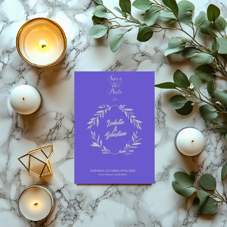 Slate Blue & Silver Diamond Save the Date Hochzeit Einladung