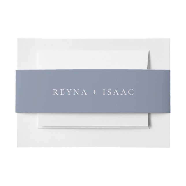 Slate Blue Wedding Einladungsbanderole (Vorderseite Beispiel)