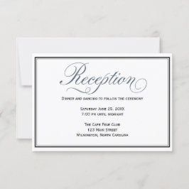 Slate Blue Wedding Reception Enclosure Card Einladung