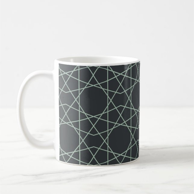Slate Celadon Geometrie Kaffeetasse (Links)