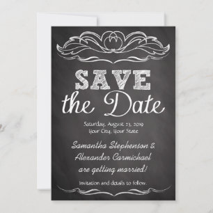 Slate Chalkboard Save the Date