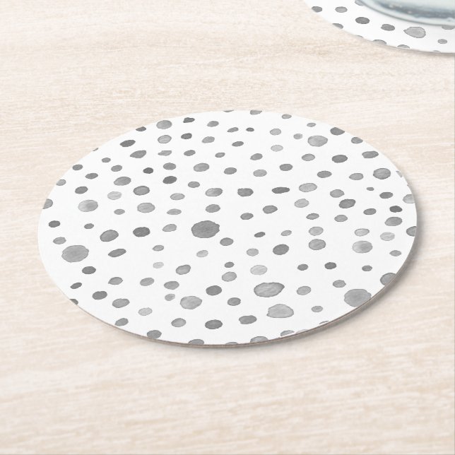 Slate Confetti Aquarell Dots Paper Untersetzer (Angewinkelt)