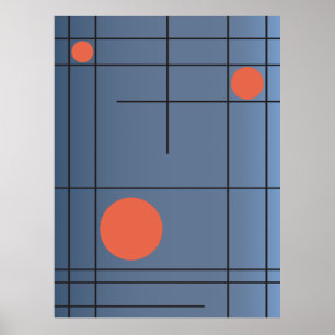 Slate Drift Nr. 1 — Moderne geometrische Wandkunst Poster