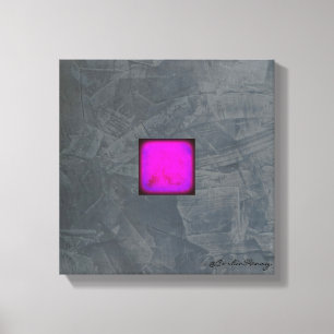 Slate Gray Lavender Fuchia Moderne Kunst Leinwanddruck