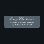 Slate Gray Merry Christmas Message Family Sheet<br><div class="desc">Erleben Sie dieses moderne,  elegante Retourenlabel. Diese Vorlage kann an alle beruflichen Beruf angepasst werden.</div>