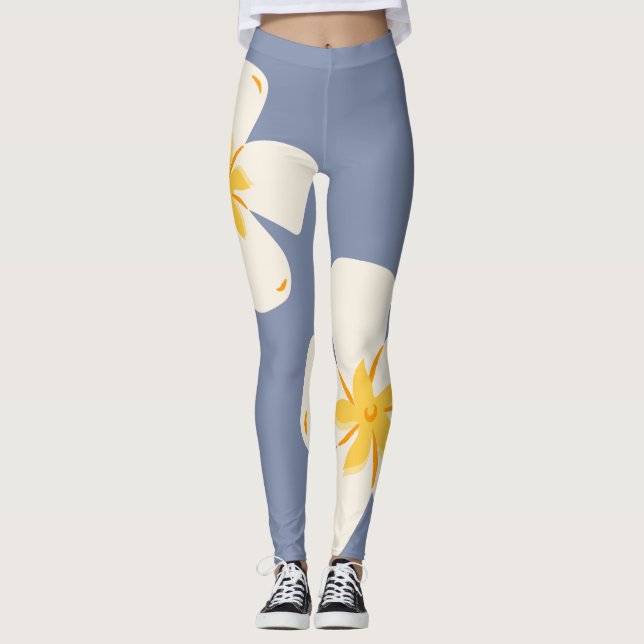 Slate Gray Orchid Leggings (Vorderseite)