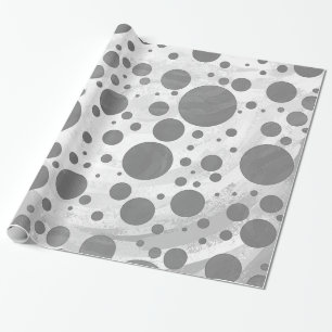 Slate Gray Polka Dot Pattern Geschenkpapier