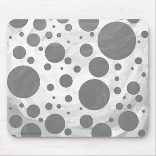 Slate Gray Polka Dot Pattern Mousepad
