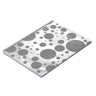 Slate Gray Polka Dot Pattern Notizblock