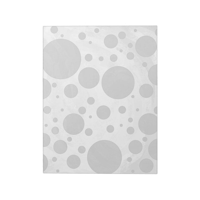 Slate Gray Polka Dot Pattern Notizblock (Rotiert)