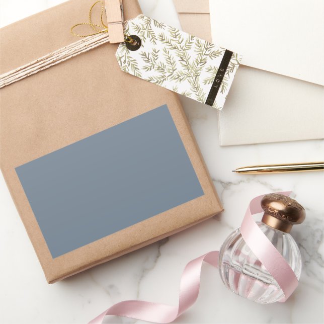 Slate Gray Rechteckiger Aufkleber (Schenken)
