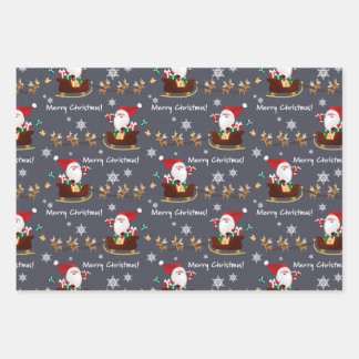 Slate Gray Weihnachtswrapping Paper Geschenkpapier Set