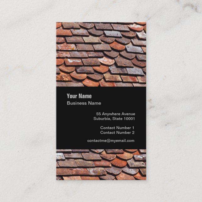 Slate Roof Tiler Slater Template Business Card Visitenkarte (Vorderseite)