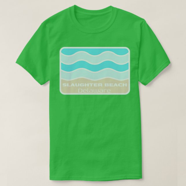Slaughter Beach Delaware Absturzwelle auf einer DE T-Shirt (Design vorne)
