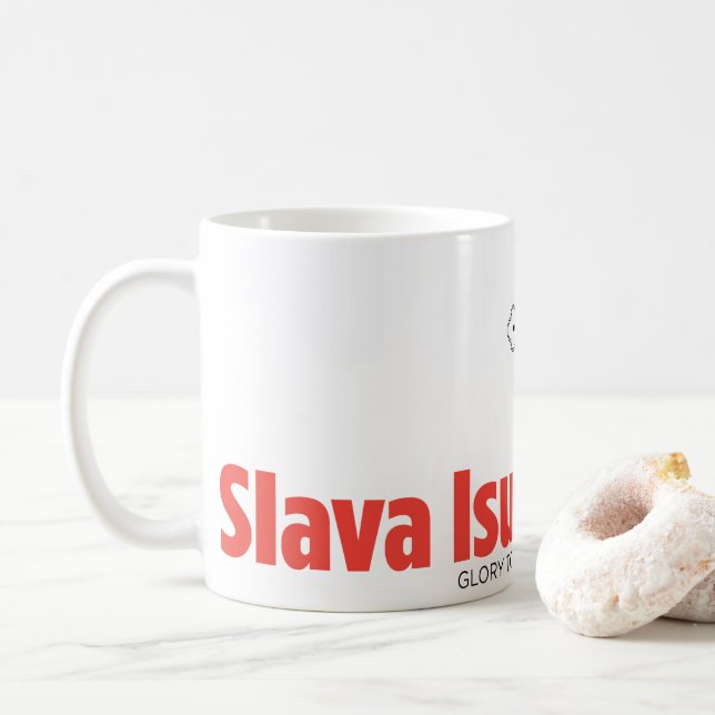 "Slava Isusu Christu" Kaffeetasse (Mit Donut)