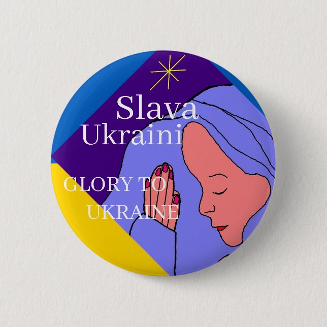 Slava Ukraini Button (Vorderseite)