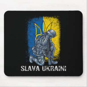 Slava Ukraini Ehre der Ukraine Pro-Ukraine Dreizac Mousepad