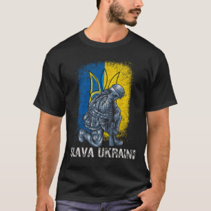 Slava Ukraini Ehre der Ukraine Pro Ukraine Dreizac T-Shirt