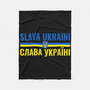 Slava Ukraini Ehre der Ukraine Steh mit Ukr Stro Fleecedecke