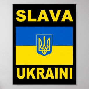 Slava Ukraini Ehre der Ukraine Unterstützt die ukr Poster